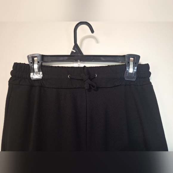 Badgley Mischka Medium black elastic waist draw string straight leg trousers - Picture 2 of 6